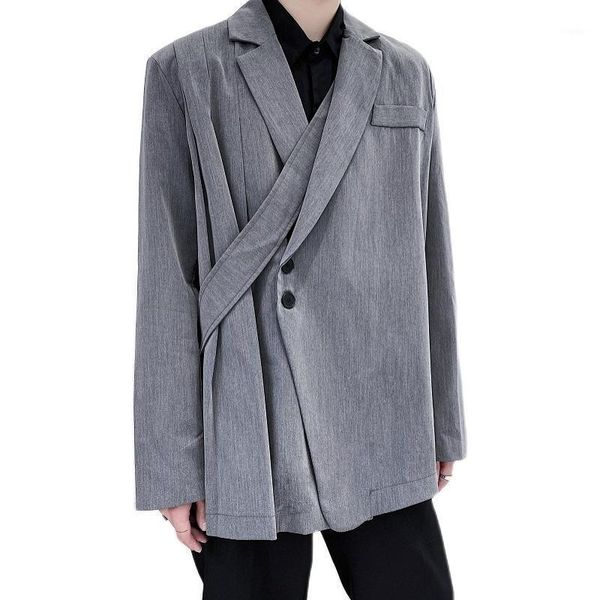 male harajuku streetwear vintage fashion show dress suit coat outerwear men pleated lace-up casual loose blazers jacket men's suits &, White;black
male harajuku streetwear vintage fashion show dress suit coat outerwear men pleated lace-up casual loose blazers jacket men's suits &, White;black