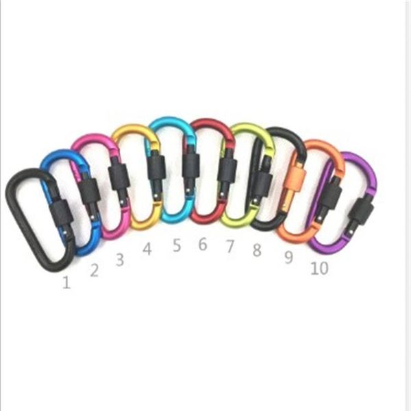 1pcs dia 8mm colorful aluminium alloy carabiner multi-function tool mountaineering buckle with lock camp jllahb
1pcs dia 8mm colorful aluminium alloy carabiner multi-function tool mountaineering buckle with lock camp jllahb