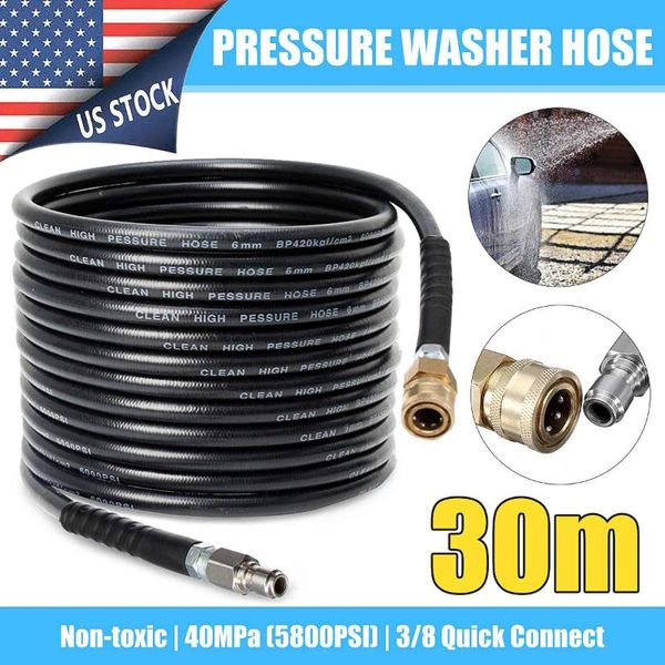 water gun & snow foam lance 30m high pressure washer hose 5800psi 40mpa 3/8 quick connect pipe for washing spray guns car cleaning
water gun & snow foam lance 30m high pressure washer hose 5800psi 40mpa 3/8 quick connect pipe for washing spray guns car cleaning