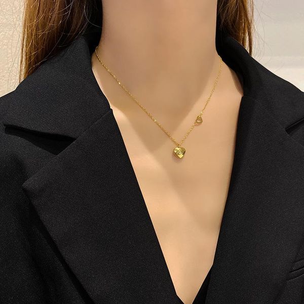 korean love pendant titanium steel niche design necklace female cold wind temperament clavicle chain jewelry for woman trend, Silver
korean love pendant titanium steel niche design necklace female cold wind temperament clavicle chain jewelry for woman trend, Silver
