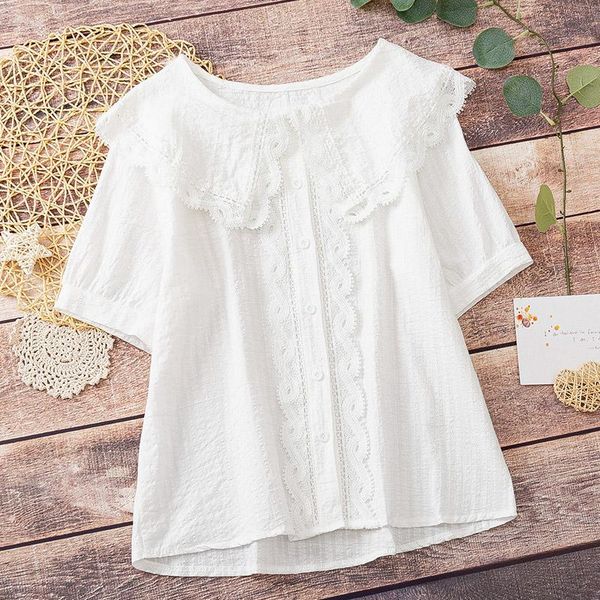 women's blouses & shirts cotton 100% women white summer sweet style 2021 turn-down collar straight female outwear blouse
women's blouses & shirts cotton 100% women white summer sweet style 2021 turn-down collar straight female outwear blouse