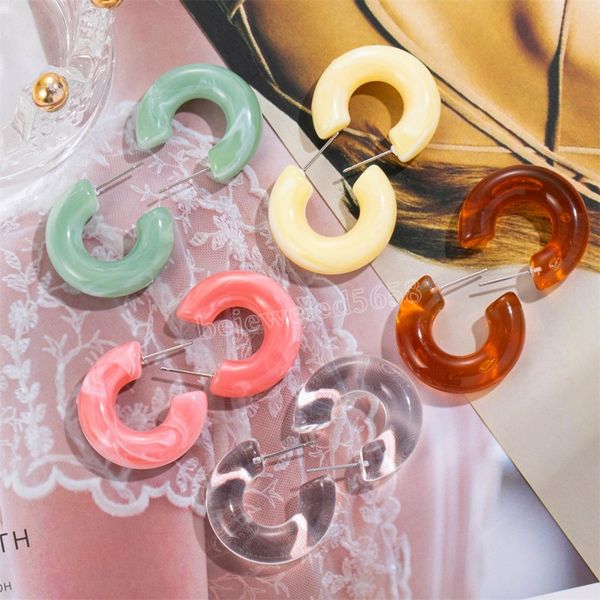 women's colorful acrylic c-shaped hoop earrings fashion candy color geometric earrings korean female jewelry, Golden;silver
women's colorful acrylic c-shaped hoop earrings fashion candy color geometric earrings korean female jewelry, Golden;silver