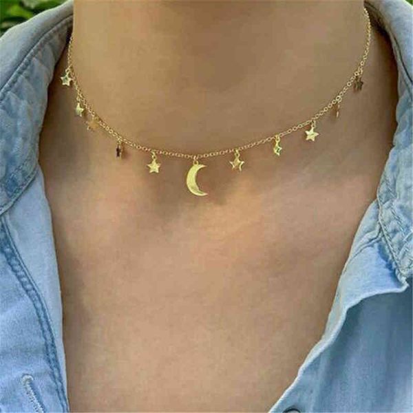 bohemian gold star moon choker necklace for women party cute female vintage necklaces collar fashion jewelry romantic gifts, Silver
bohemian gold star moon choker necklace for women party cute female vintage necklaces collar fashion jewelry romantic gifts, Silver