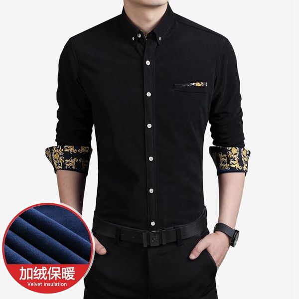 men's casual shirts autumn winter men long sleeve slim shirt corduroy thick warm business formal dress social party male clothing, White;black
men's casual shirts autumn winter men long sleeve slim shirt corduroy thick warm business formal dress social party male clothing, White;black
