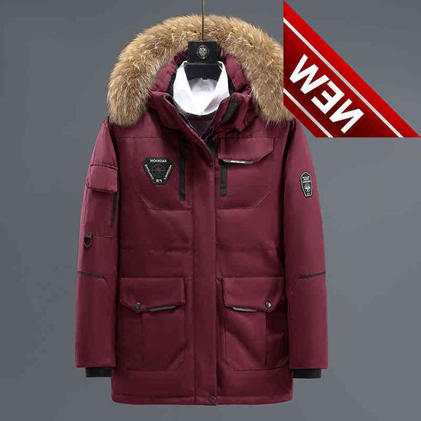 2021 outdoor running men's large fur collar down jacket thickened detachable hood winter men parkas, Black
2021 outdoor running men's large fur collar down jacket thickened detachable hood winter men parkas, Black