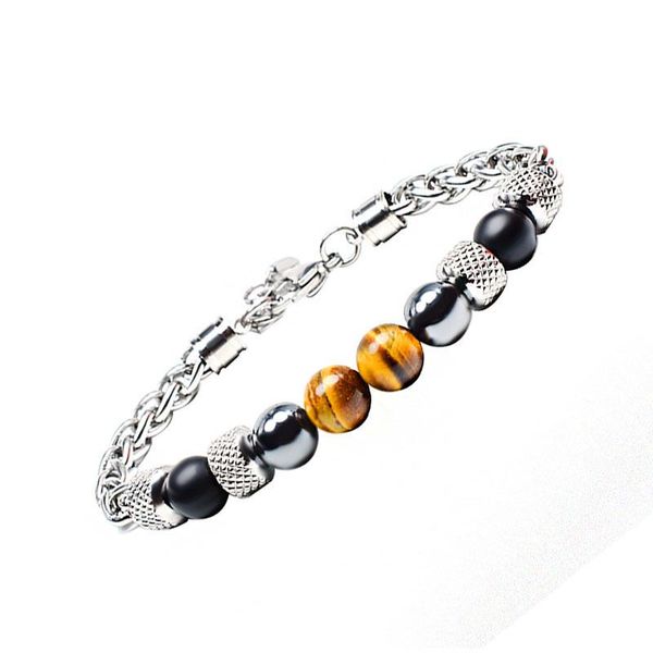 beaded, strands men's stainless steel bracelet classic stone string 2021 charm jewelry fashion accessories gift, Black
beaded, strands men's stainless steel bracelet classic stone string 2021 charm jewelry fashion accessories gift, Black