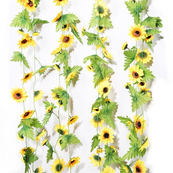 230cm artificial yellow sunflower garland silk flowers floral arch silk gazebo decor vines wedding party decorative flowers
230cm artificial yellow sunflower garland silk flowers floral arch silk gazebo decor vines wedding party decorative flowers