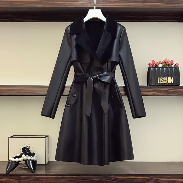 women's leather & faux plus size long oversized trench coat for women sleeve lapel loose fit fall stylish black clothing streetwear
women's leather & faux plus size long oversized trench coat for women sleeve lapel loose fit fall stylish black clothing streetwear