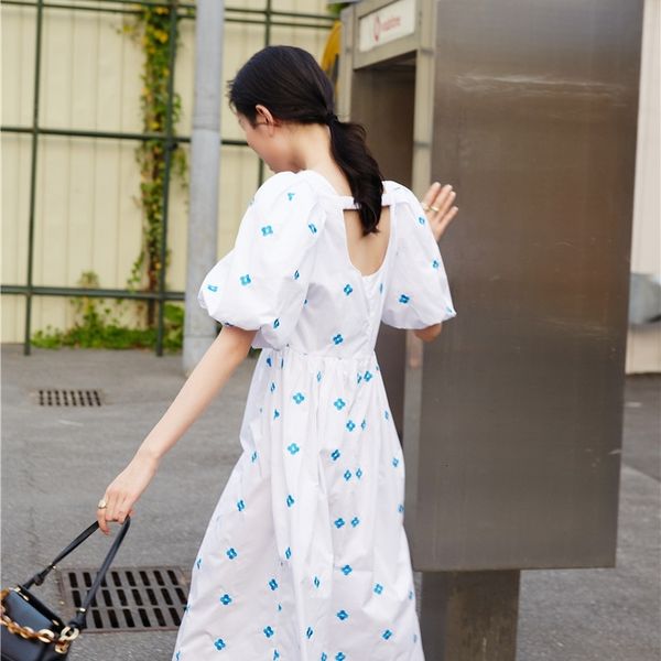 casual dresses white embroidered floral long midi women summer puff sleeve square neck short backless ladies korean noal, Black;gray
casual dresses white embroidered floral long midi women summer puff sleeve square neck short backless ladies korean noal, Black;gray