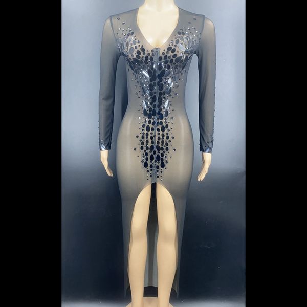mesh perspective sequins long dress women prom birthday outfit party nightclub dress singer stage performance show wear, Black;red
mesh perspective sequins long dress women prom birthday outfit party nightclub dress singer stage performance show wear, Black;red