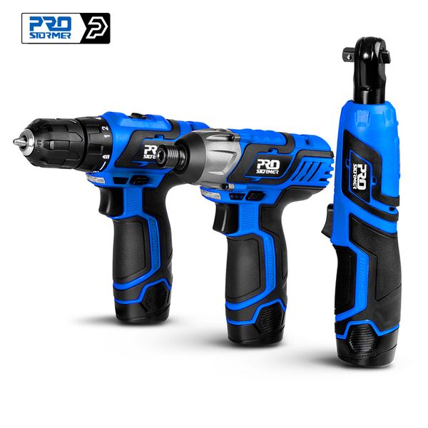 12v cordless electric screwdriver drill machine ratchet wrench power tools electric hand drill universal battery by prostormer
12v cordless electric screwdriver drill machine ratchet wrench power tools electric hand drill universal battery by prostormer