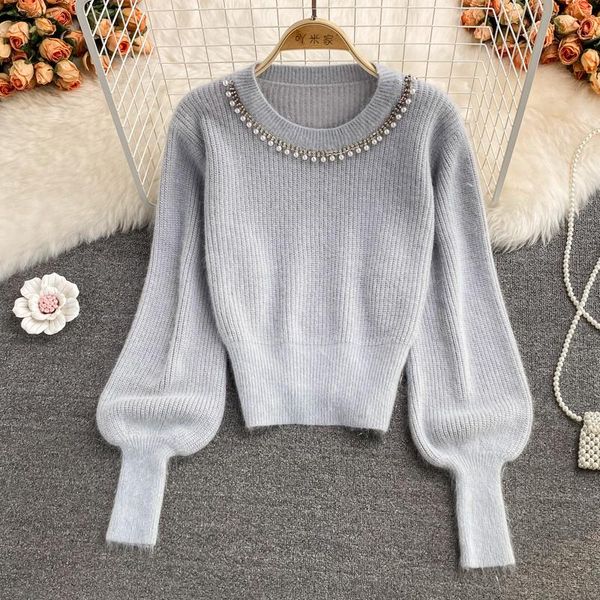 women's sweaters yizzhoy autumn winter women long sleeve round neck pearl stitching knitted sweet gentle wind loose sweater, White;black
women's sweaters yizzhoy autumn winter women long sleeve round neck pearl stitching knitted sweet gentle wind loose sweater, White;black