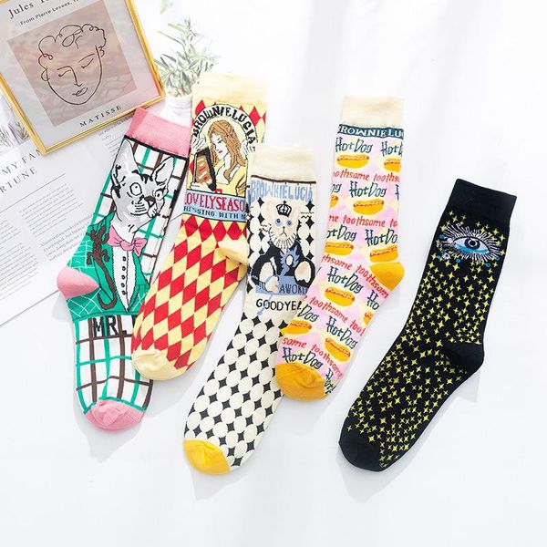 new cartoon women socks cotton color colorful harajuku happy fashion college style funny kawaii classic girls sockings, Black;white
new cartoon women socks cotton color colorful harajuku happy fashion college style funny kawaii classic girls sockings, Black;white