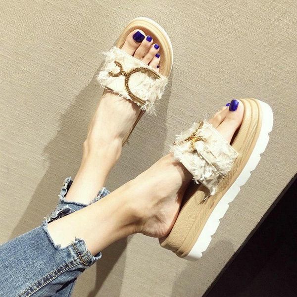 slippers sandal sandals woman summer outside wearing thick-soled fashion network red sponge cake shoes style flat-soled flip-flops co, Black
slippers sandal sandals woman summer outside wearing thick-soled fashion network red sponge cake shoes style flat-soled flip-flops co, Black