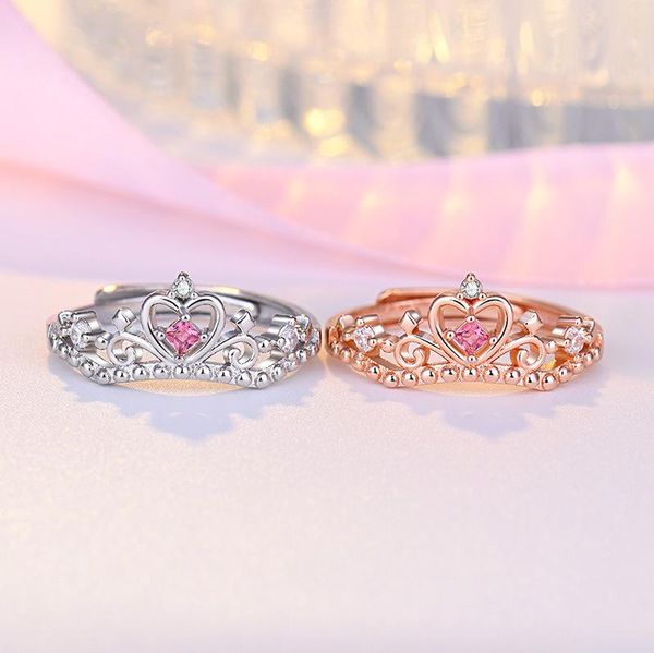 cluster rings original princess crown ring 925 sterling silver red zircon open for women engagement & marriage diy fine jewelry gifts, Golden;silver
cluster rings original princess crown ring 925 sterling silver red zircon open for women engagement & marriage diy fine jewelry gifts, Golden;silver