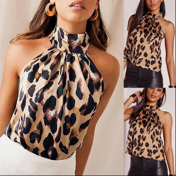 2021 summer plus size s 4xl t shirt leopard print halter blouse sleeveless cloth evening party ladies shirt, White
2021 summer plus size s 4xl t shirt leopard print halter blouse sleeveless cloth evening party ladies shirt, White
