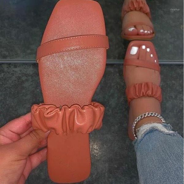 women pleated band slippers 2021 ins summer slides fashion square toe shoes woman beach flats plus size 35-43 lady footwear1, Black
women pleated band slippers 2021 ins summer slides fashion square toe shoes woman beach flats plus size 35-43 lady footwear1, Black