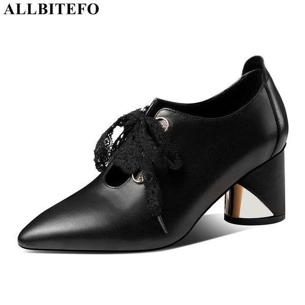 dress shoes allbitefo brand high heels office ladies genuine leather women heel lace, Black
dress shoes allbitefo brand high heels office ladies genuine leather women heel lace, Black