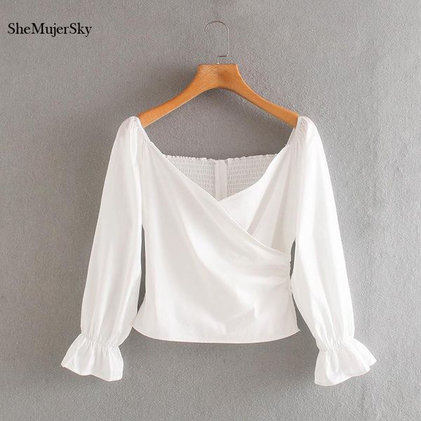 women's blouses & shirts shemujersky cross off shoulder white blouse women long sleeve elastic 2021 ladies
women's blouses & shirts shemujersky cross off shoulder white blouse women long sleeve elastic 2021 ladies