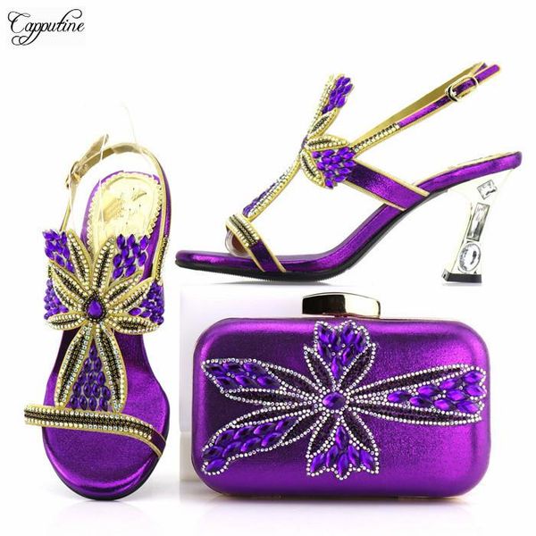 dress shoes fashionable wedding/party purple high heel sandal and evening handbag set with rhinestones t7438 height 8cm, Black
dress shoes fashionable wedding/party purple high heel sandal and evening handbag set with rhinestones t7438 height 8cm, Black