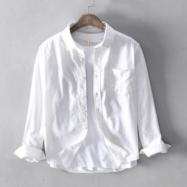 2021 new autumn long-sleeved pure cotton brand fashion for men solid comfortable shirt mens white shirts male 7ai8, White;black
2021 new autumn long-sleeved pure cotton brand fashion for men solid comfortable shirt mens white shirts male 7ai8, White;black