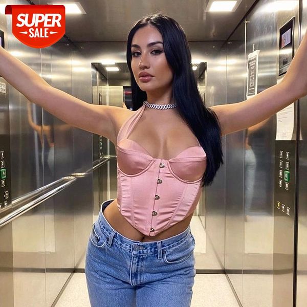 hirigin halter women satin backless bangage lace up sleeveless slim front button camis female crop rhomb pink #dy59, White
hirigin halter women satin backless bangage lace up sleeveless slim front button camis female crop rhomb pink #dy59, White