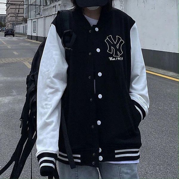 women's jackets 2021 hip hop letter soild color block mens harajuku streetwear bomber jacket men baseball coats sweatshirt women, Black;brown
women's jackets 2021 hip hop letter soild color block mens harajuku streetwear bomber jacket men baseball coats sweatshirt women, Black;brown