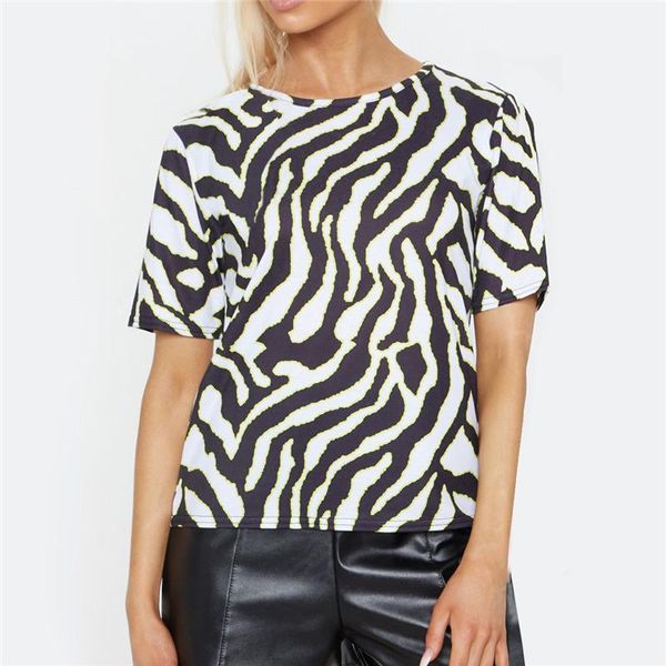 women's t-shirt women summer t shirt 2021 zebra print short sleeve casual loose tees streetwear tshirts camisas mujer o-neck, White
women's t-shirt women summer t shirt 2021 zebra print short sleeve casual loose tees streetwear tshirts camisas mujer o-neck, White