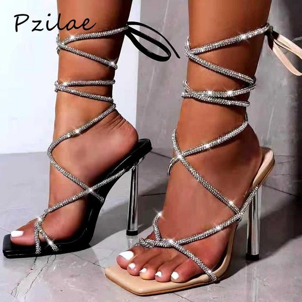 sandals pzilae woman open toe elegant high heels fashion rhinestone crystal cross-strap pumps ladies heel shoes black apricot 42
sandals pzilae woman open toe elegant high heels fashion rhinestone crystal cross-strap pumps ladies heel shoes black apricot 42