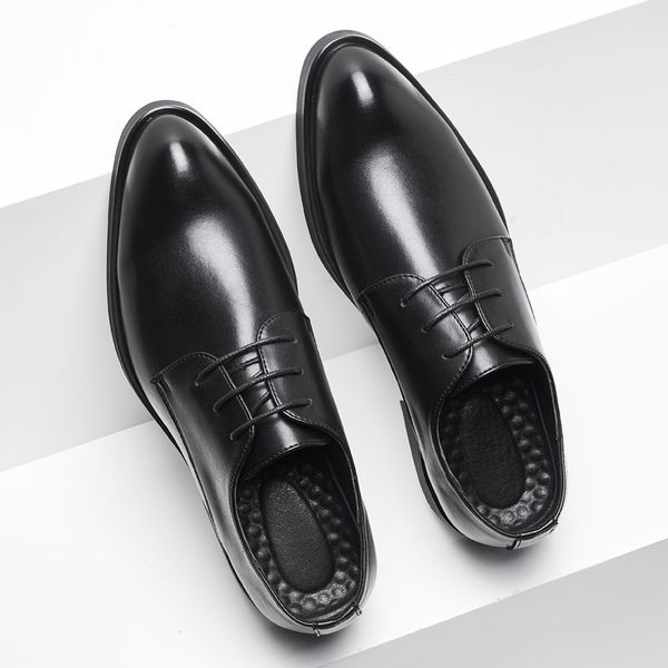 men's busins drs leather sho men's korean version pointed small british trend lace up wedding 2011-x, Black
men's busins drs leather sho men's korean version pointed small british trend lace up wedding 2011-x, Black