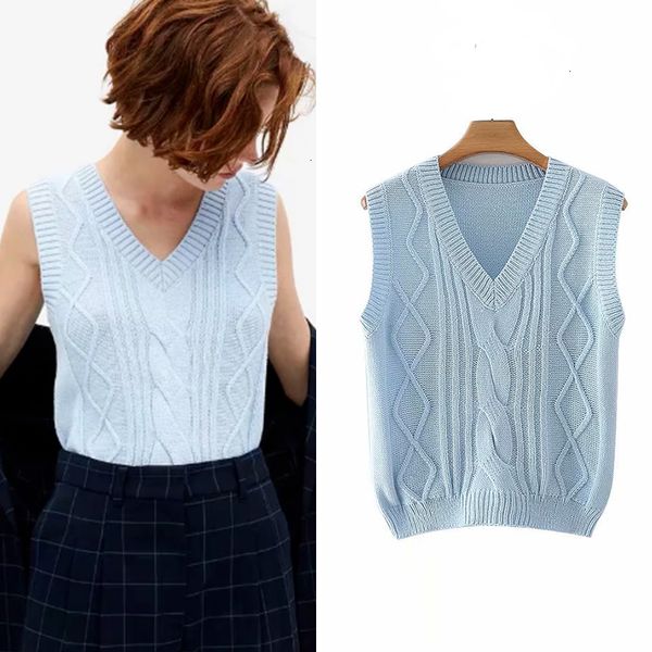 new women autumn elastic knitted sweater vest casual argyle pullover jumper lady 2021 sleeveless causal female knitting swearters p4vn, White;black
new women autumn elastic knitted sweater vest casual argyle pullover jumper lady 2021 sleeveless causal female knitting swearters p4vn, White;black