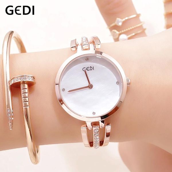 wristwatches gedi fashion rosegold women watches charm ladies wristwatch bracelet quartz watch female montre femme relogio feminino clock to, Slivery;brown
wristwatches gedi fashion rosegold women watches charm ladies wristwatch bracelet quartz watch female montre femme relogio feminino clock to, Slivery;brown