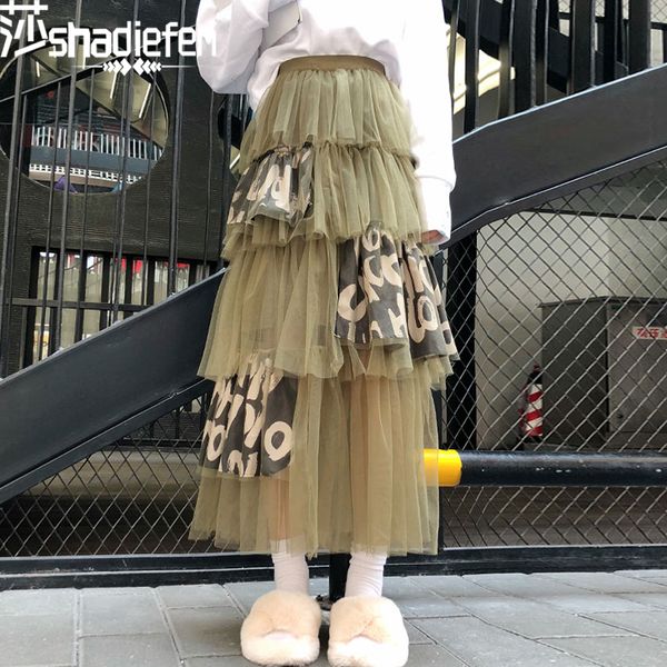 2021 new design lace patchwork cake autumn and winter high waist slim ffy mesh woman skirts ball gown b34f, Black
2021 new design lace patchwork cake autumn and winter high waist slim ffy mesh woman skirts ball gown b34f, Black