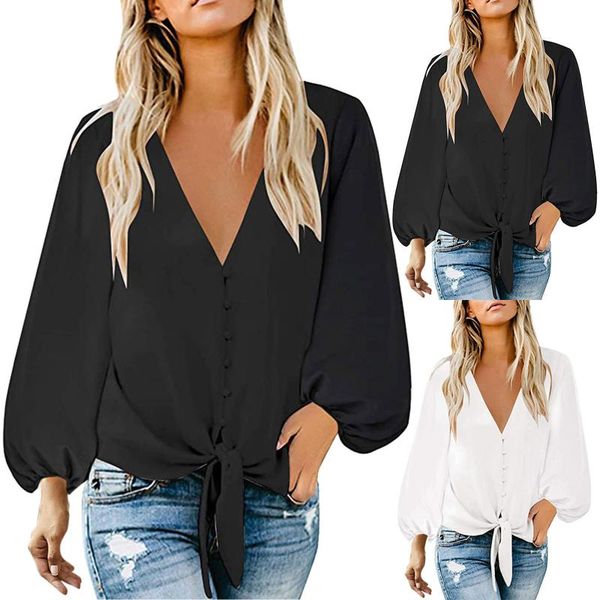 women's blouses & shirts women office lady v-neck puff sleeve elegant ladies tunic long-sleeved solid color lace up blusas d4, White
women's blouses & shirts women office lady v-neck puff sleeve elegant ladies tunic long-sleeved solid color lace up blusas d4, White