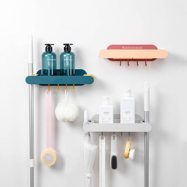 hooks & rails punch-bathroom rack wall-mounted shampoo toilet storage with hook mop accessories
hooks & rails punch-bathroom rack wall-mounted shampoo toilet storage with hook mop accessories