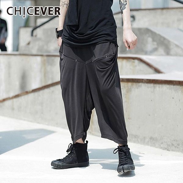women's pants & capris chicever summer solid balck irregular women pant elastic mid waist pockets loose plus size calf length female ha, Black;white
women's pants & capris chicever summer solid balck irregular women pant elastic mid waist pockets loose plus size calf length female ha, Black;white