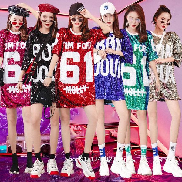 women's t-shirt 2021 korean version of modern dance costumes female jazz cheerleading annual sequined, White
women's t-shirt 2021 korean version of modern dance costumes female jazz cheerleading annual sequined, White