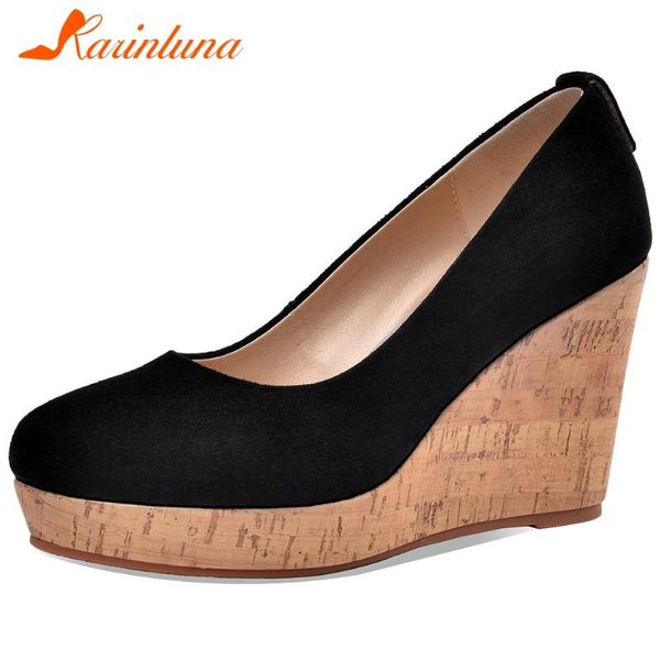 dress shoes karin classic genuine leather female casual office brand pumps platform slip on solid wedges women, Black
dress shoes karin classic genuine leather female casual office brand pumps platform slip on solid wedges women, Black