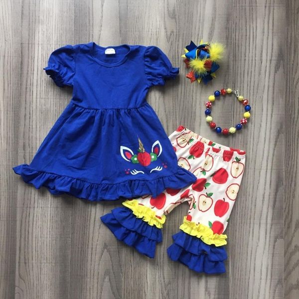 arrivals baby kids back to school boutique clothing children blue unicorn dress red apples pants with accessories, White
arrivals baby kids back to school boutique clothing children blue unicorn dress red apples pants with accessories, White