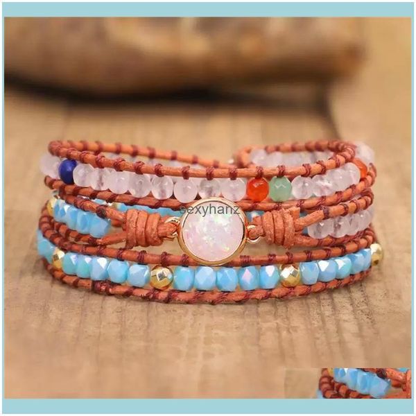 bracelets jewelry link, chain european and american mti-layer leather winding bracelet hand-woven natural stone crystal drop delivery 2021 k, Black
bracelets jewelry link, chain european and american mti-layer leather winding bracelet hand-woven natural stone crystal drop delivery 2021 k, Black
