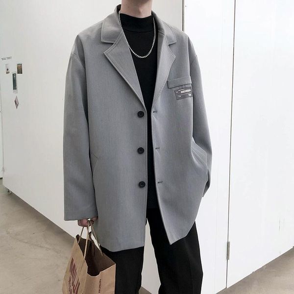 men's suits & blazers gray black blazer men korean business casual men's suit fashion loose party wedding evening dress s-2xl, White;black
men's suits & blazers gray black blazer men korean business casual men's suit fashion loose party wedding evening dress s-2xl, White;black