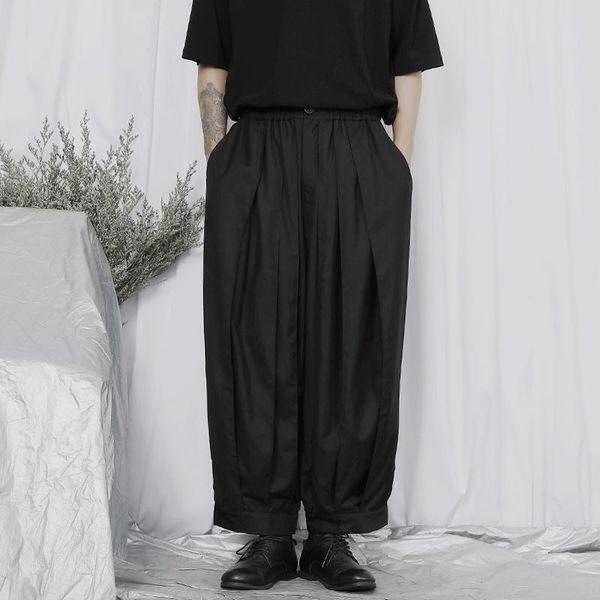 men's pants men straight spring and autumn personality pleated design hip hop street casual loose oversized, Black
men's pants men straight spring and autumn personality pleated design hip hop street casual loose oversized, Black