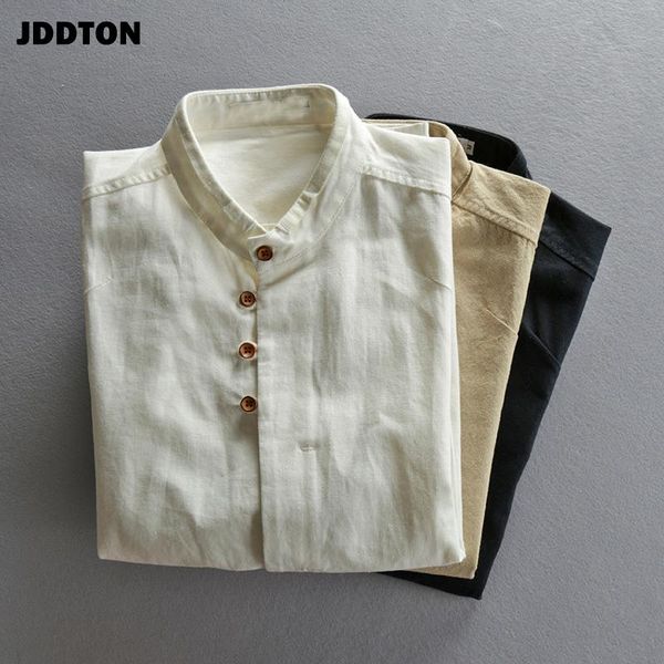 men's casual shirts jddton cotton linen long sleeve solid color soft chinese style stand collar shirt male loose 7xl je519, White;black
men's casual shirts jddton cotton linen long sleeve solid color soft chinese style stand collar shirt male loose 7xl je519, White;black