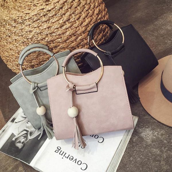 evening bags women totes bag fashion leather retro brand metal ring handbag for girl small round lady shoulder messenger
evening bags women totes bag fashion leather retro brand metal ring handbag for girl small round lady shoulder messenger