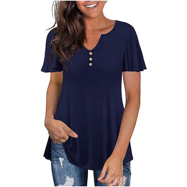 women's t-shirt t shirt loose plus size women clothing solid button short sleeve v-neck comfortable fabric ropa mujer verano 2021, White
women's t-shirt t shirt loose plus size women clothing solid button short sleeve v-neck comfortable fabric ropa mujer verano 2021, White