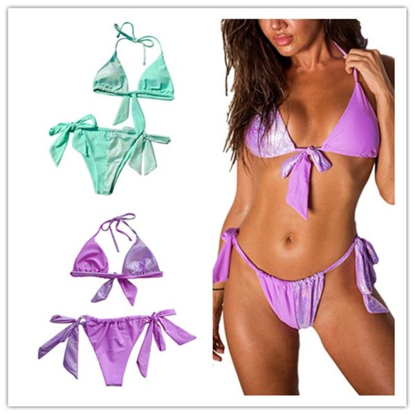 women's swimwear bikini swimsuit two piece fashion solid color lace up triangle bathing suit with chest pad, White;black
women's swimwear bikini swimsuit two piece fashion solid color lace up triangle bathing suit with chest pad, White;black