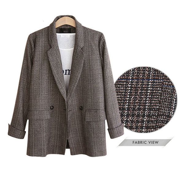 2021 new korean simple plaid vintage loose office lady all-match jackets autumn winter elegant blazers coat bmvs, White;black
2021 new korean simple plaid vintage loose office lady all-match jackets autumn winter elegant blazers coat bmvs, White;black