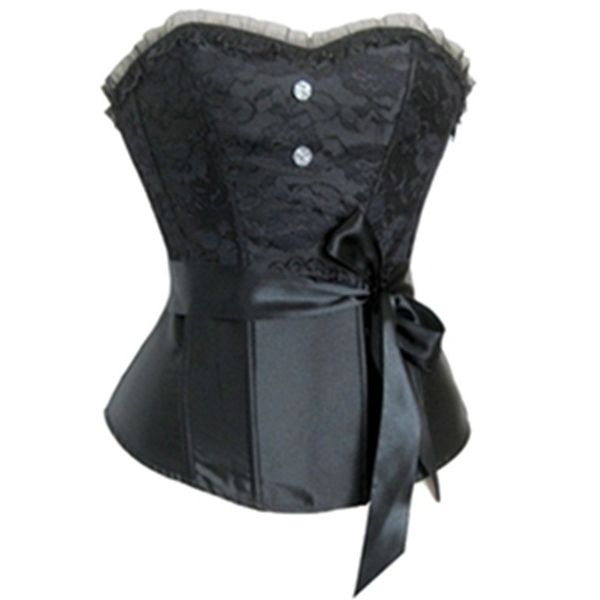 Woman Bustiers Sexy plus size satin bowknot lace up overbust corsets black red sexy lingerie bride wedding bustiers waist trainer women cors, Black;white
Woman Bustiers Sexy plus size satin bowknot lace up overbust corsets black red sexy lingerie bride wedding bustiers waist trainer women cors, Black;white