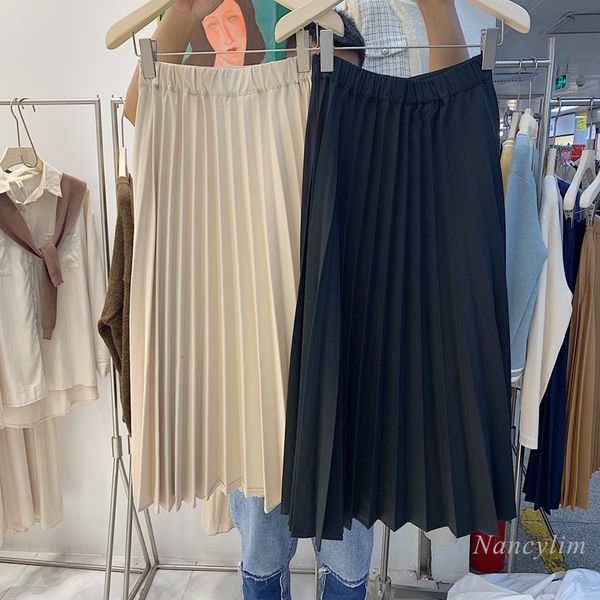 korean style women's pleated 2021 spring new high casual waist elegant fashion loose all-match lady studets skirt mgug, Black
korean style women's pleated 2021 spring new high casual waist elegant fashion loose all-match lady studets skirt mgug, Black