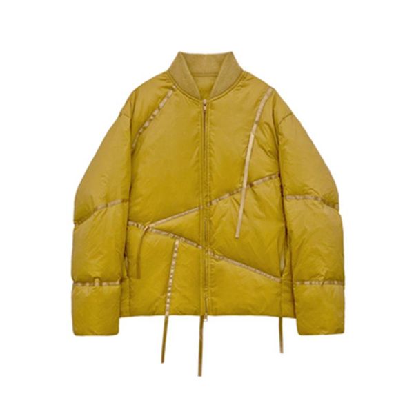 women's down coats winter thin white duck down coats fashion loose female jackets ribbons patchwork ladies n612, Black
women's down coats winter thin white duck down coats fashion loose female jackets ribbons patchwork ladies n612, Black